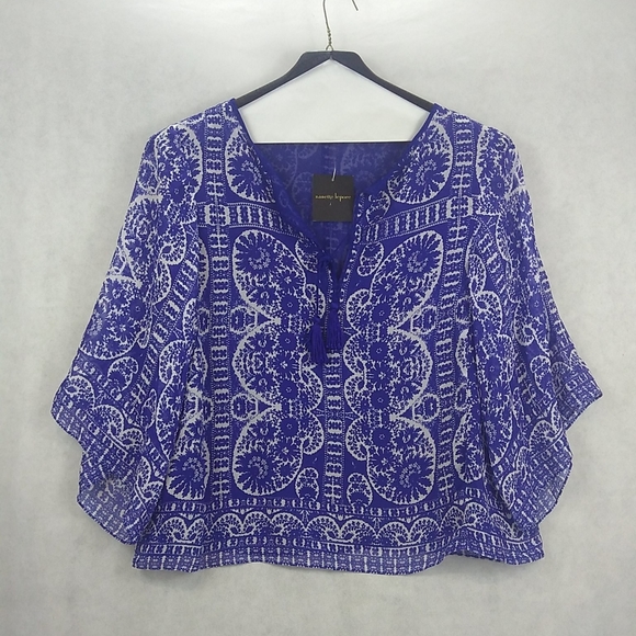 Nanette Lepore
Printed Silk Split-Neck Top Large - Picture 4 of 10